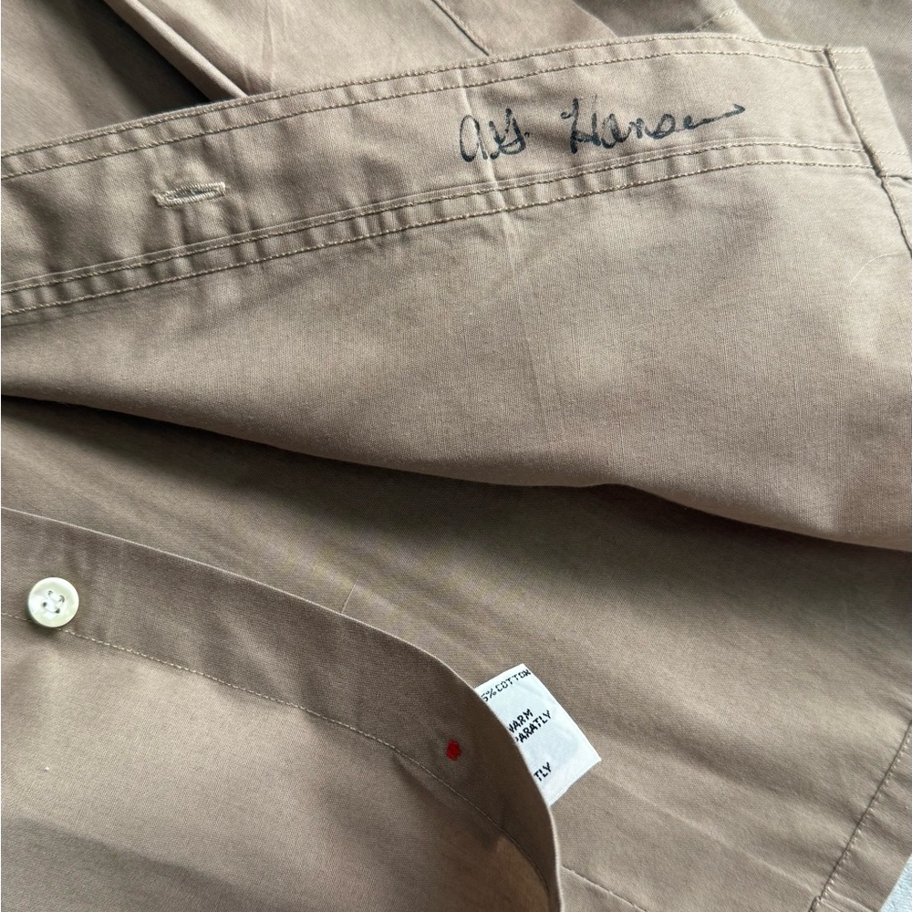 Vintage Dior Tan Button Down Shirt - unisex -size L - Picture 11 of 11